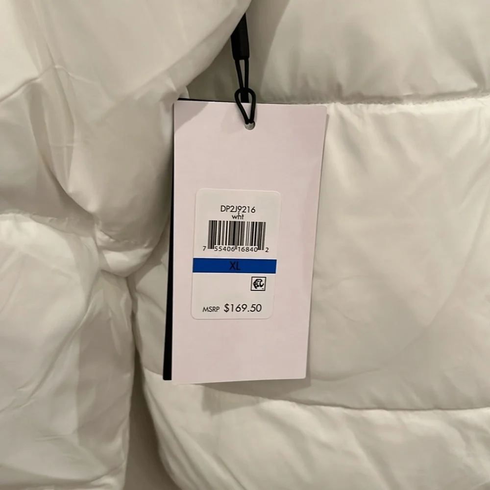 NWT DKNY Women's Sport Colorblock Logo Puffer W/Removeable Hood Down Alternative - Picture 11 of 13